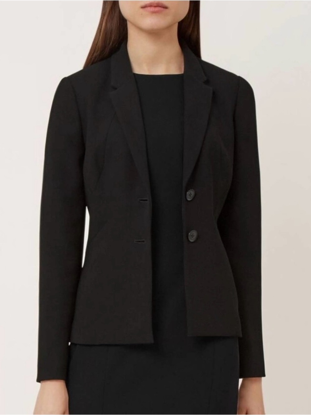 Hobbs London Madison Jacket Blazer Black 14 US *EUC*